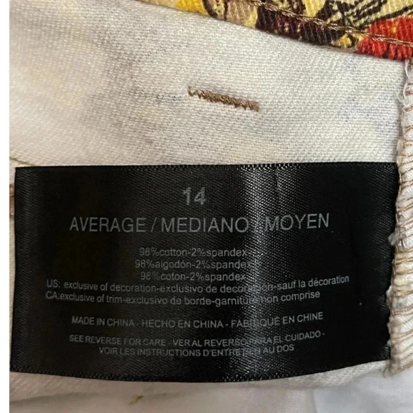 Gloria Vanderbilt Amanda High Rise Jean Brown Floral Size 14 *Altered Fringe* - Picture 7 of 15